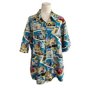 REYN SPOONER Ford 150 Hawaiian Tropical Button Down Short Sleeve Shirt XL Men’s